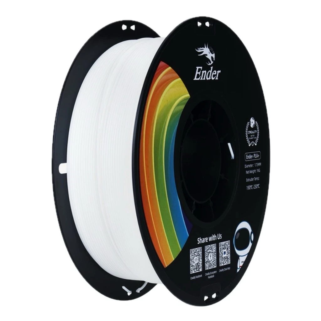 Filamento Creality Ender PLA+ 1.75mm Blanco - 1kg