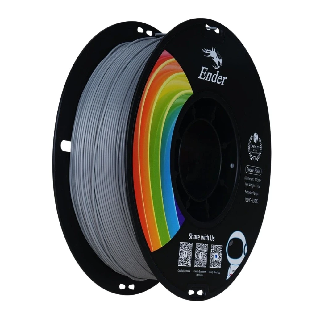 Filamento Creality Ender PLA+ 1.75mm Gris - 1kg